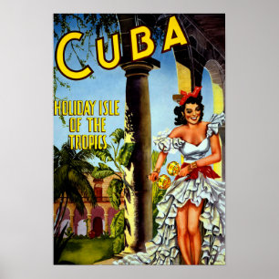 Poster de viagens Vintage Cuban - Tropics Holiday 