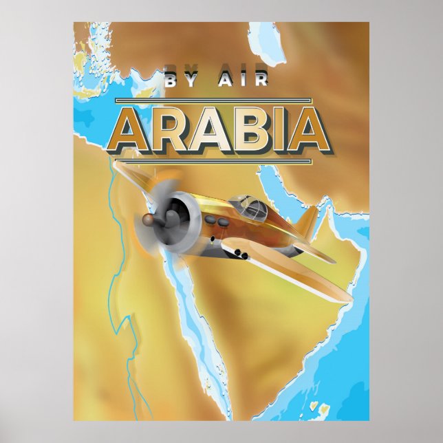 Poster de viagens Vintage da Arábia (Frente)