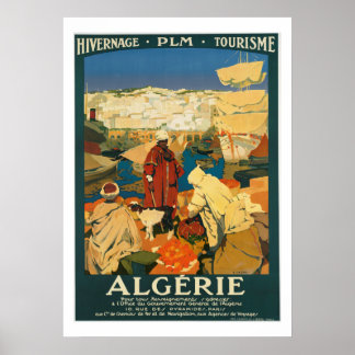 Poster de Viagens vintage da Argélia