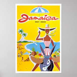 Poster de viagens vintage da Jamaica