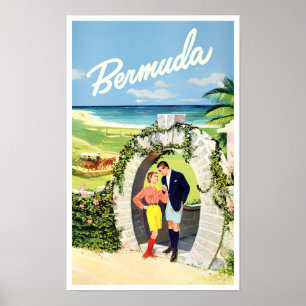 Poster de viagens vintage das Bermudas