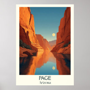 Poster de Viagens vintage de Arizona de página   R