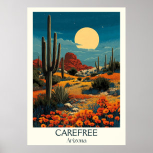 Poster de Viagens vintage de Arizona livre Retro