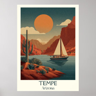 Poster de Viagens vintage de Arizona temporária