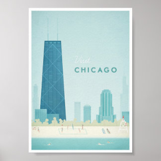 Poster de Viagens vintage de Chicago