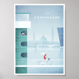 Poster de Viagens vintage de Copenhaga