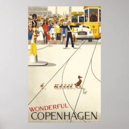 Poster de Viagens vintage de Copenhagen maravilhos