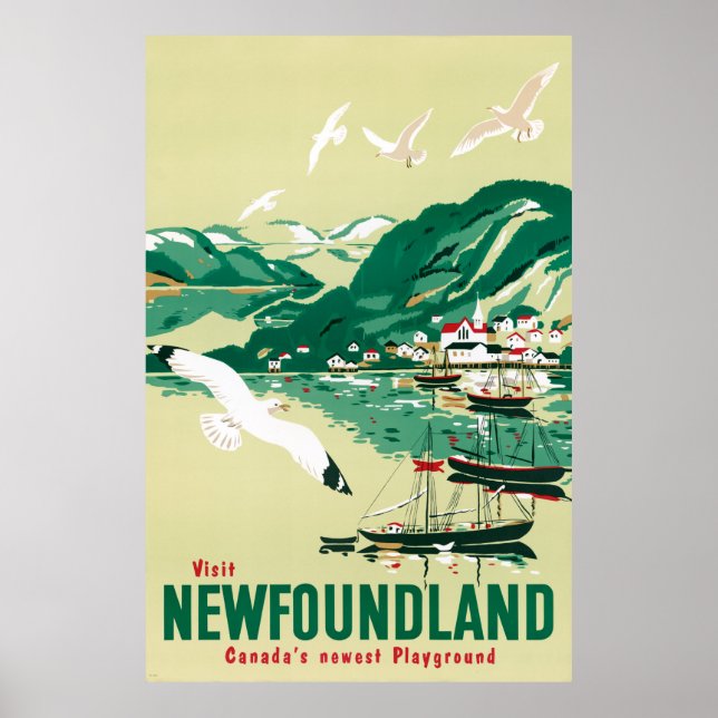 Poster de Viagens vintage de de Terra Nova Restaur (Frente)