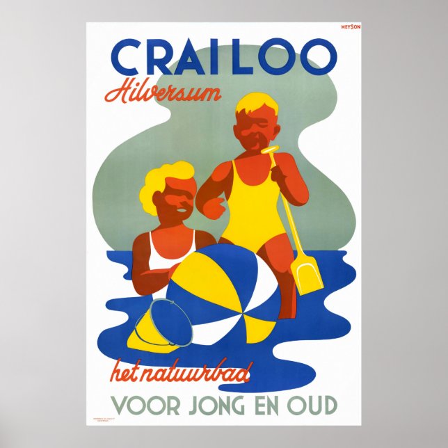 Poster de Viagens vintage de  do Crailoo Holandês  (Frente)