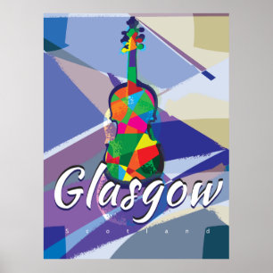 poster de Viagens vintage de Glasgow