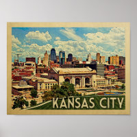 Poster de Viagens vintage de Kansas City
