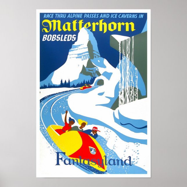 Poster de viagens vintage de Matterhorn (Frente)