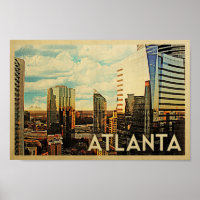 Poster de Viagens vintage de Poster de Atlanta