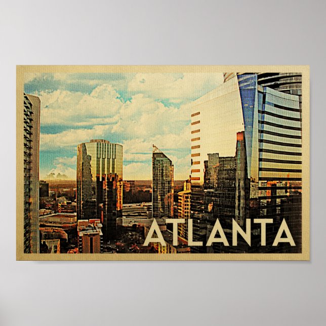 Poster de Viagens vintage de Poster de Atlanta (Frente)