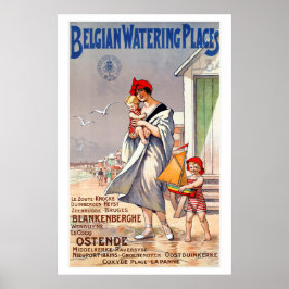 Poster de Viagens vintage de regadores belgas