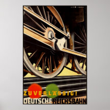 Poster de viagens vintage de Reichsbah Alemão