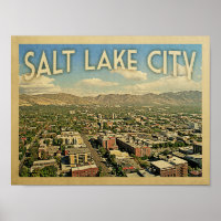 Poster de Viagens vintage de Salt Lake City