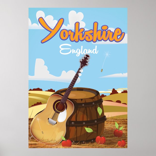 Poster de viagens vintage de Yorkshire (Frente)