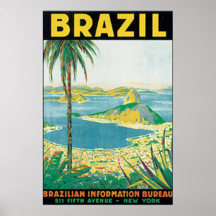 Poster de Viagens vintage do Brasil