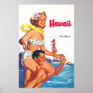 Poster de viagens vintage do Havaí