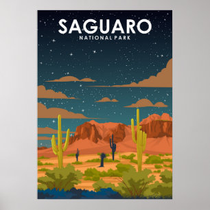 Poster de Viagens vintage do Parque Nacional do Sa