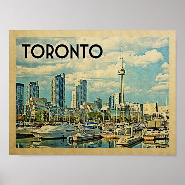 Poster de Viagens vintage do Toronto (Frente)