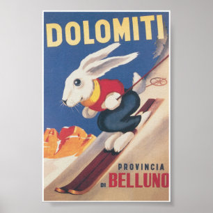 Poster de Viagens vintage Doldeficiências Itália