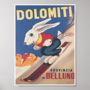Poster de Viagens vintage Doldeficiências Itália
