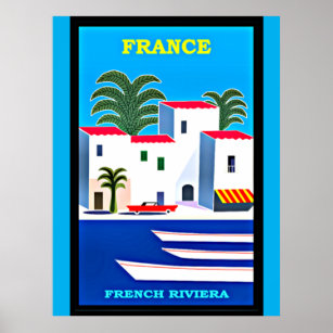 Poster de viagens Vintage French Riviera