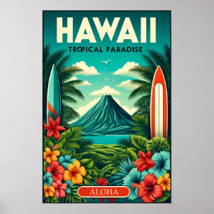 Poster de viagens Vintage Hawaii