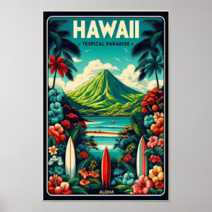 Poster de viagens Vintage Hawaii