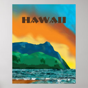 Poster de viagens Vintage Hawaii