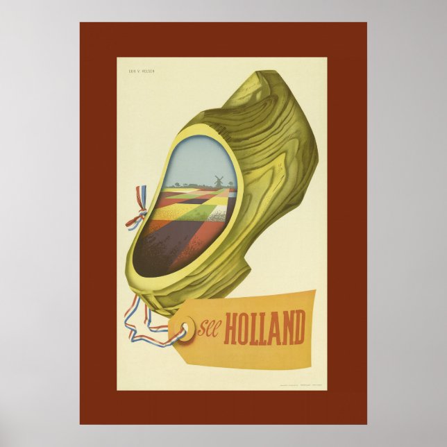 Poster de viagens Vintage Holland (Frente)