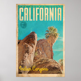 Poster de viagens Vintage Indian Canyons