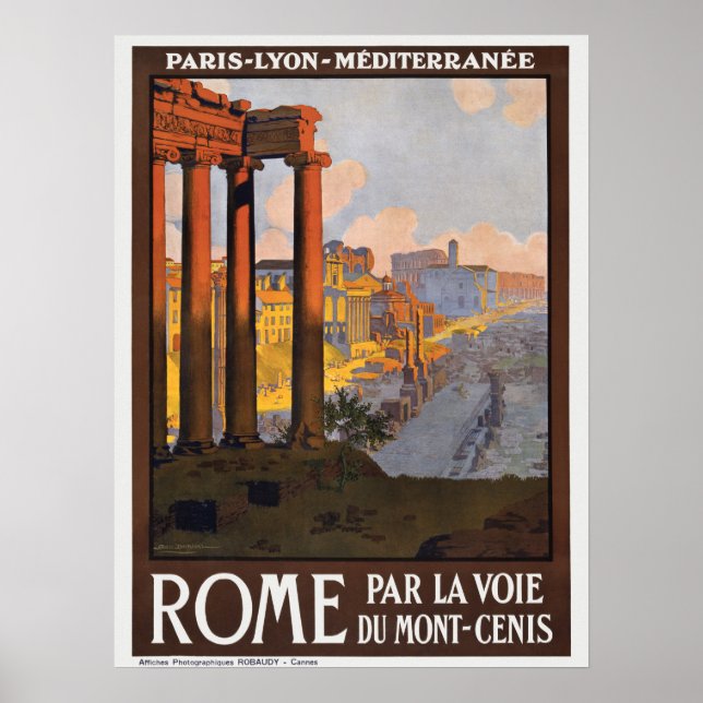 Poster de viagens Vintage Itália (Frente)