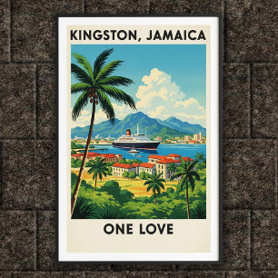 poster de viagens Vintage Jamaica dos anos 60