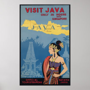 Poster de Viagens vintage Java