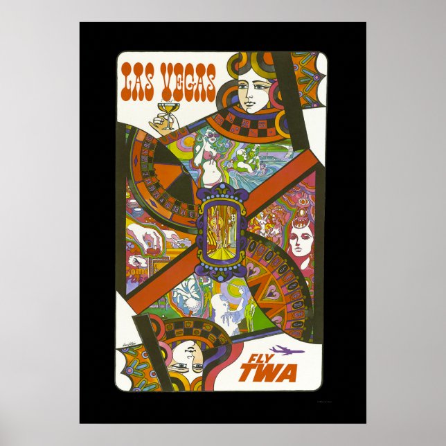 Poster de viagens Vintage Las Vegas (Frente)