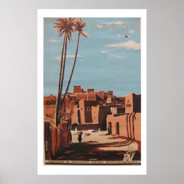 Poster de viagens Vintage Maroc