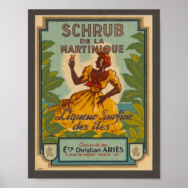 Poster de viagens Vintage Martinique (Frente)