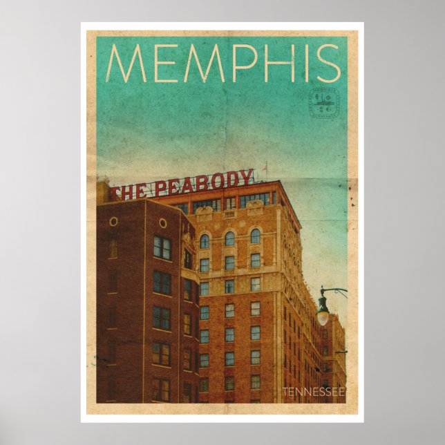 Poster de viagens Vintage Memphis (Frente)