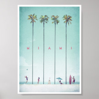 Poster de Viagens vintage Miami