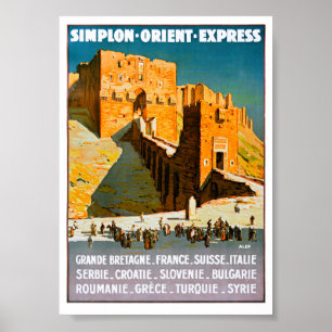 Poster de Viagens vintage na Síria restaurada