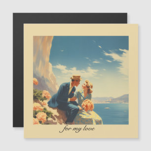 Poster de viagens vintage, Namorados personalizáve