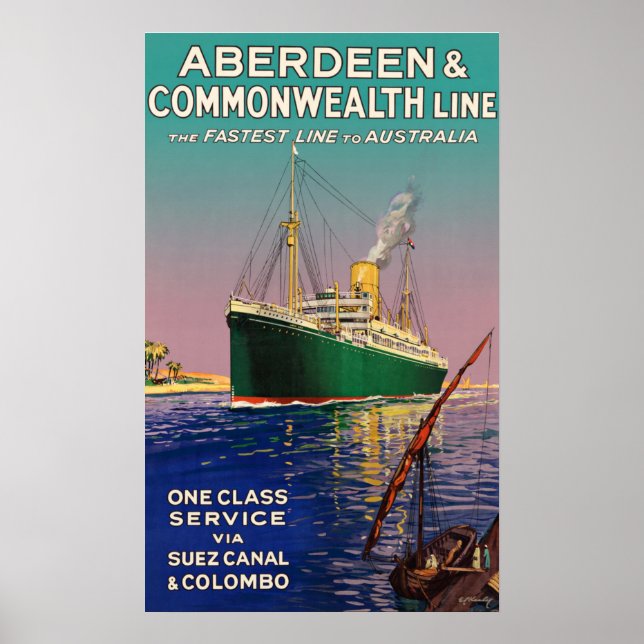 Poster de viagens VINTAGE NILE STEAMBOAT (Frente)