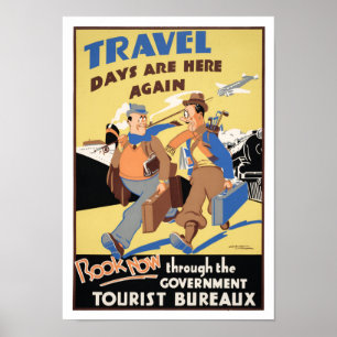 Poster de Viagens vintage Nova Zelândia Restaurad