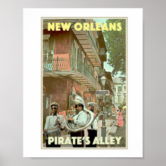 poster de viagens vintage para novos orleans