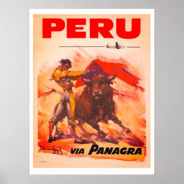 Poster de viagens Vintage Peru