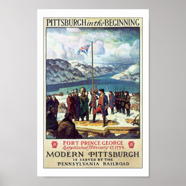 Poster de viagens Vintage Pittsburgh PA (Frente)