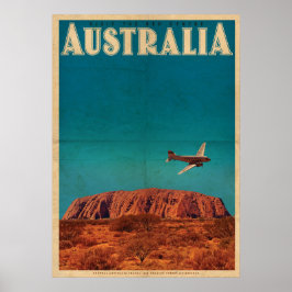 Poster de viagens Vintage Red Center Austrália